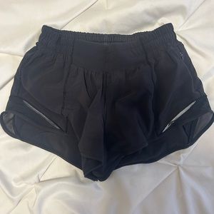 Black Lululemon Hotty Hot Shorts